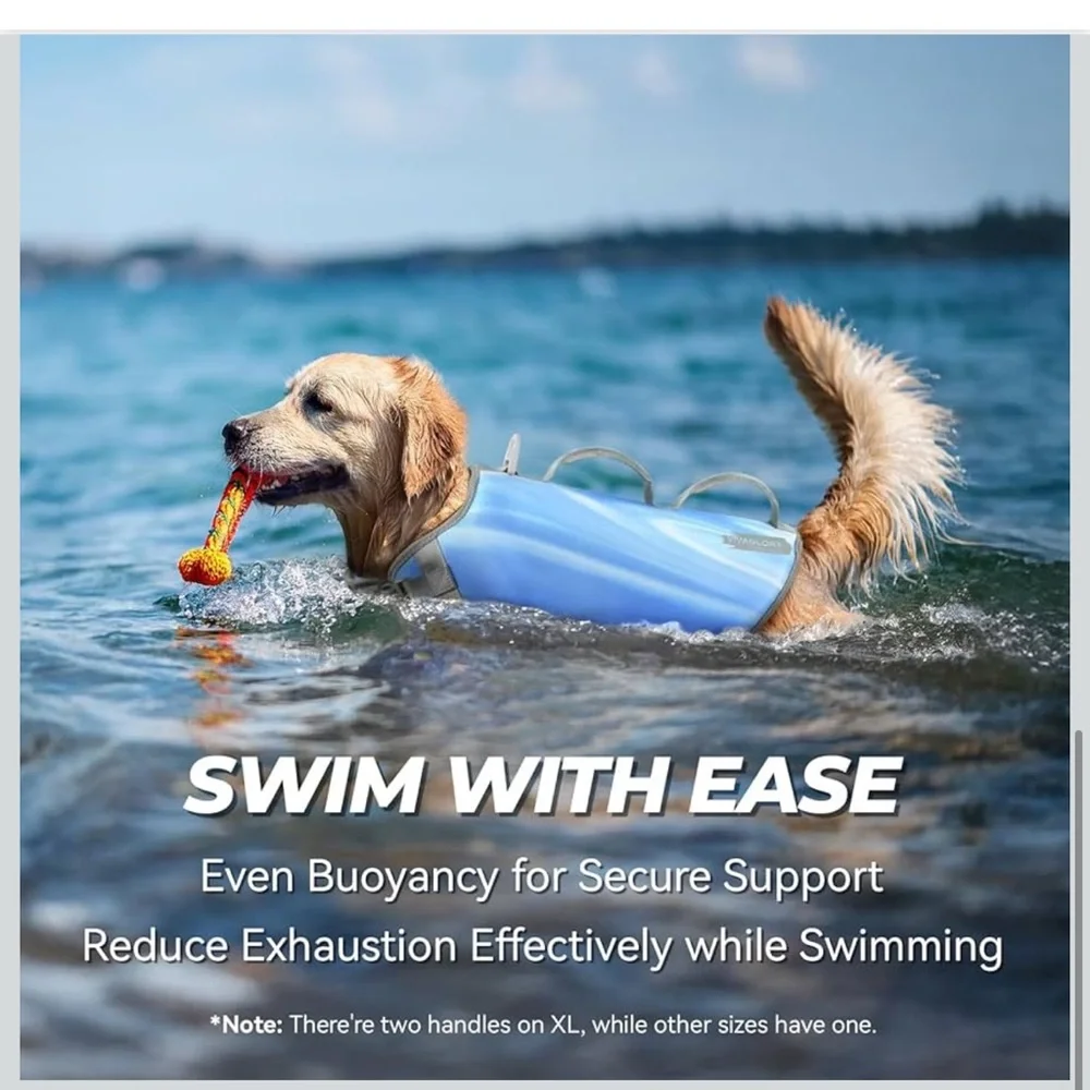Dog Life Jacket for Swimming & Boating,‎ Lightweight & Buoyancy